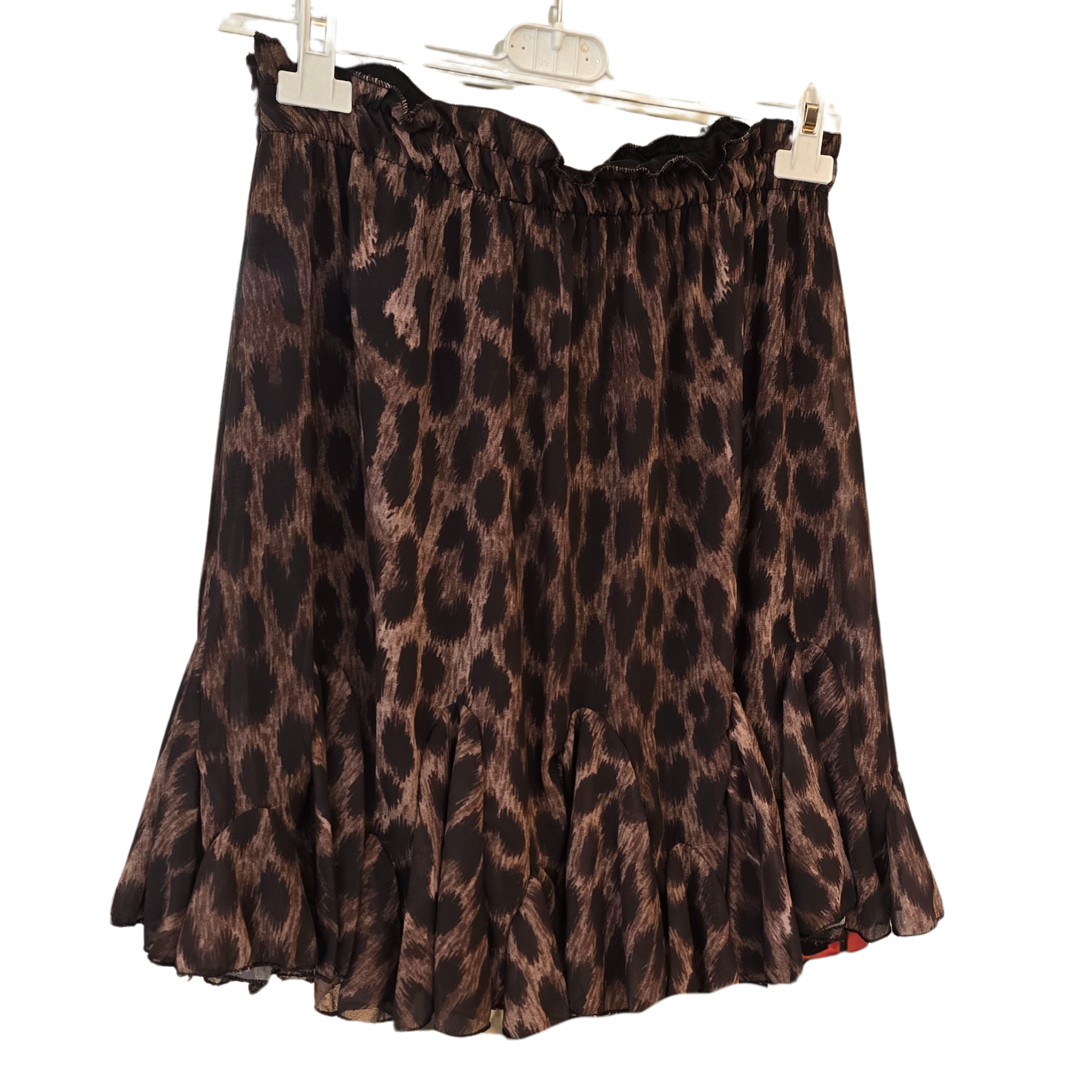 Volantrock im Animal-Print