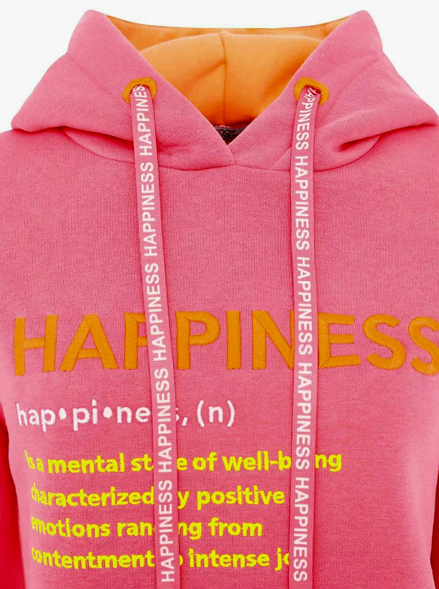 ZWILLINGSHERZ HOODIE "HAPPINESS" Rosa