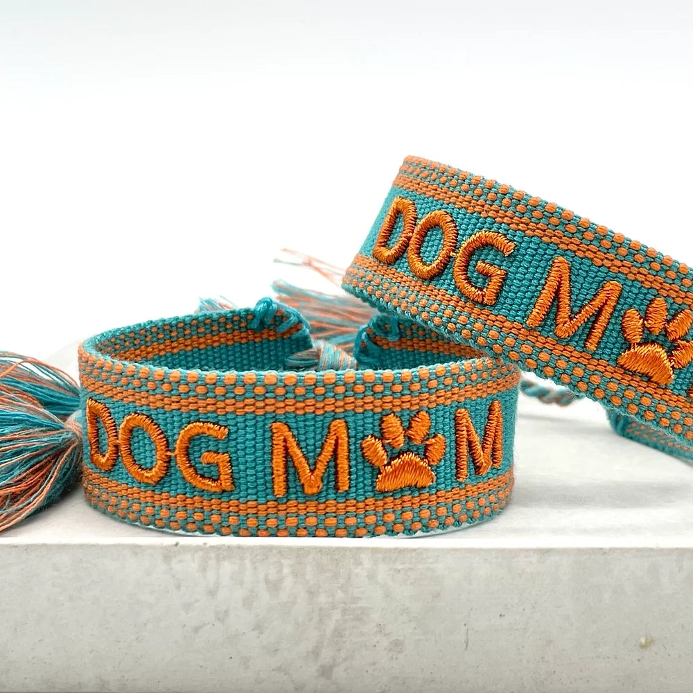 Statement Armband gewebt  DOG MOM #1