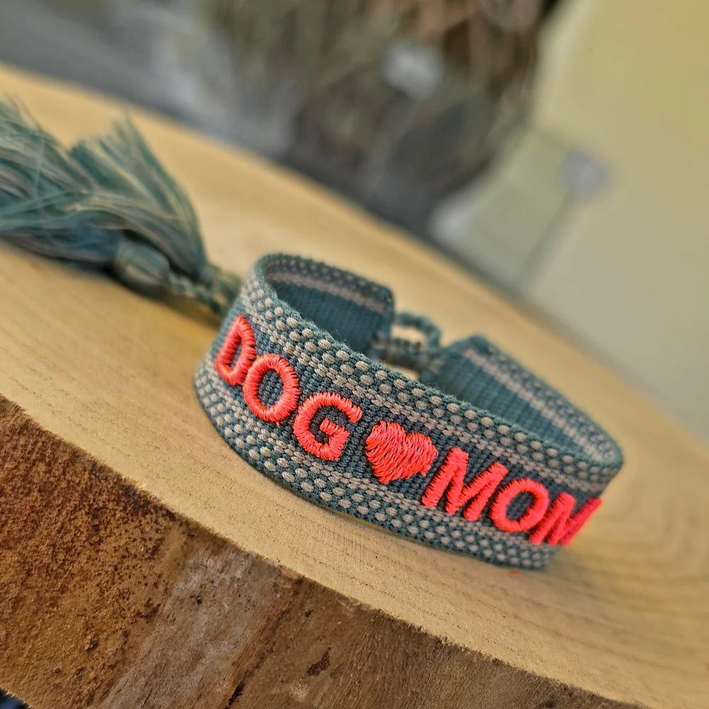 Statement Armband gewebt  DOG MOM #14