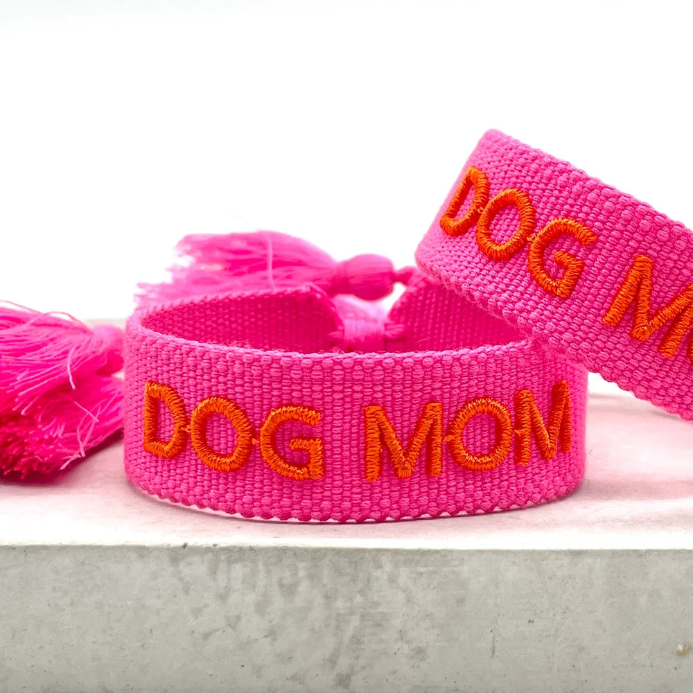 Statement Armband gewebt  DOG MOM #7