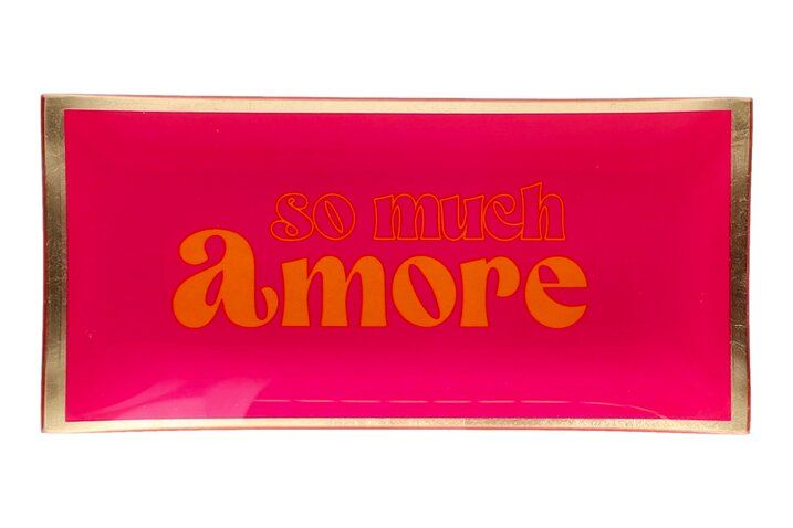 So Much Amore Ablageschale – Pink mit Gold – Stilvolle Dekoschale für ein romantisches Ambiente